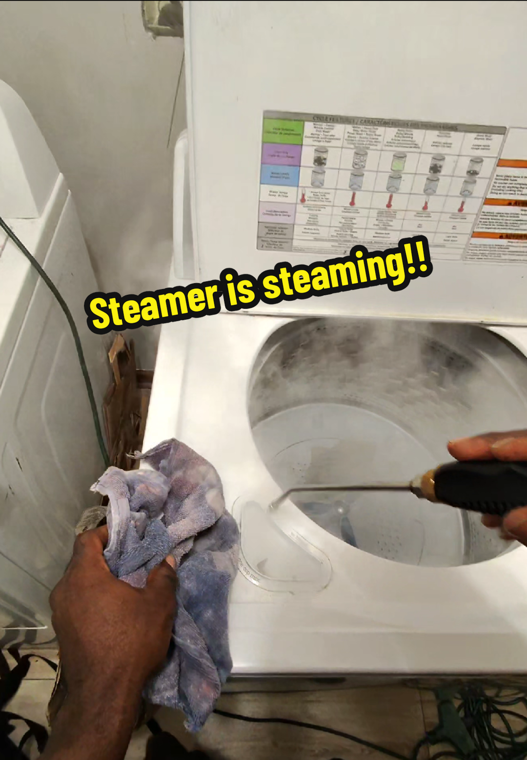 Steamer is steaming!! 2500W steamer. Good for cleaning!! #steamer  #steamcleaner  #sanitize  #ibztg  #fyp 