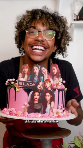 Replying to @kim.sooyaaxz black pink cake #cake #cakedecorating 
