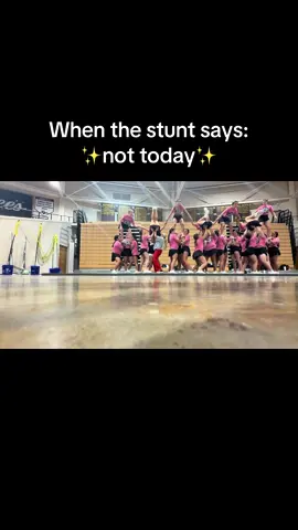 She really stuck the landing… to the floor 😂 (everyone is okay I promise) #cheerfails #cheercoach #cheertok #cheerteam #funnyfails 