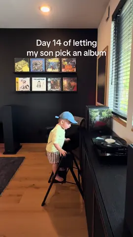 Day 14 of letting my son pick an album. Today’s pick: @Surprise Chef on @bigcrownrecords. P.S. Should we start taking requests? 👀  #toddlersoftiktok #vinylrecords #fyp #foryou #dadsoftiktok