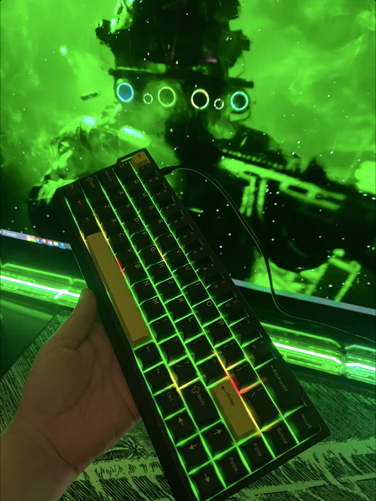 FURYCUBE M68 HE Wired Magnetic Switch Gaming Keyboard