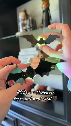 Spooky season just got an upgrade 🦇✨ Stick these LED bat lights anywhere for instant haunted vibes 👻 Perfect for Halloween decorating made EASY! #halloweendecor #halloweensale #spookyseason #halloween2025 #creepycute 