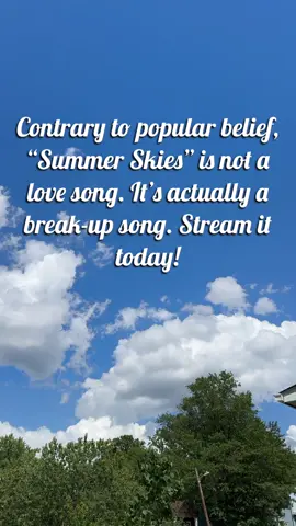 “Summer Skies” is not a love song…it’s a beautiful break-up song. Stream it today! #originalmusic #singersongwriter #musiciansoftiktok 