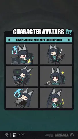 Every agent needs the right equipment, even for convos. From composed to playful, express yourself with Miyabi through the Razer | Zenless Zone Zero sticker pack. Download them here: https://rzr.to/zzzstickers @zenlesszonezero #Razer #ZZZero #RazerZZZ