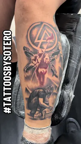 thanks again @Samantha Gomez for the trust👏🏽👏🏽🙌🏽😎 #tattoosbysotero #diospordelante #fyppppppppppppppppppppppp #linkinpark #intheend 