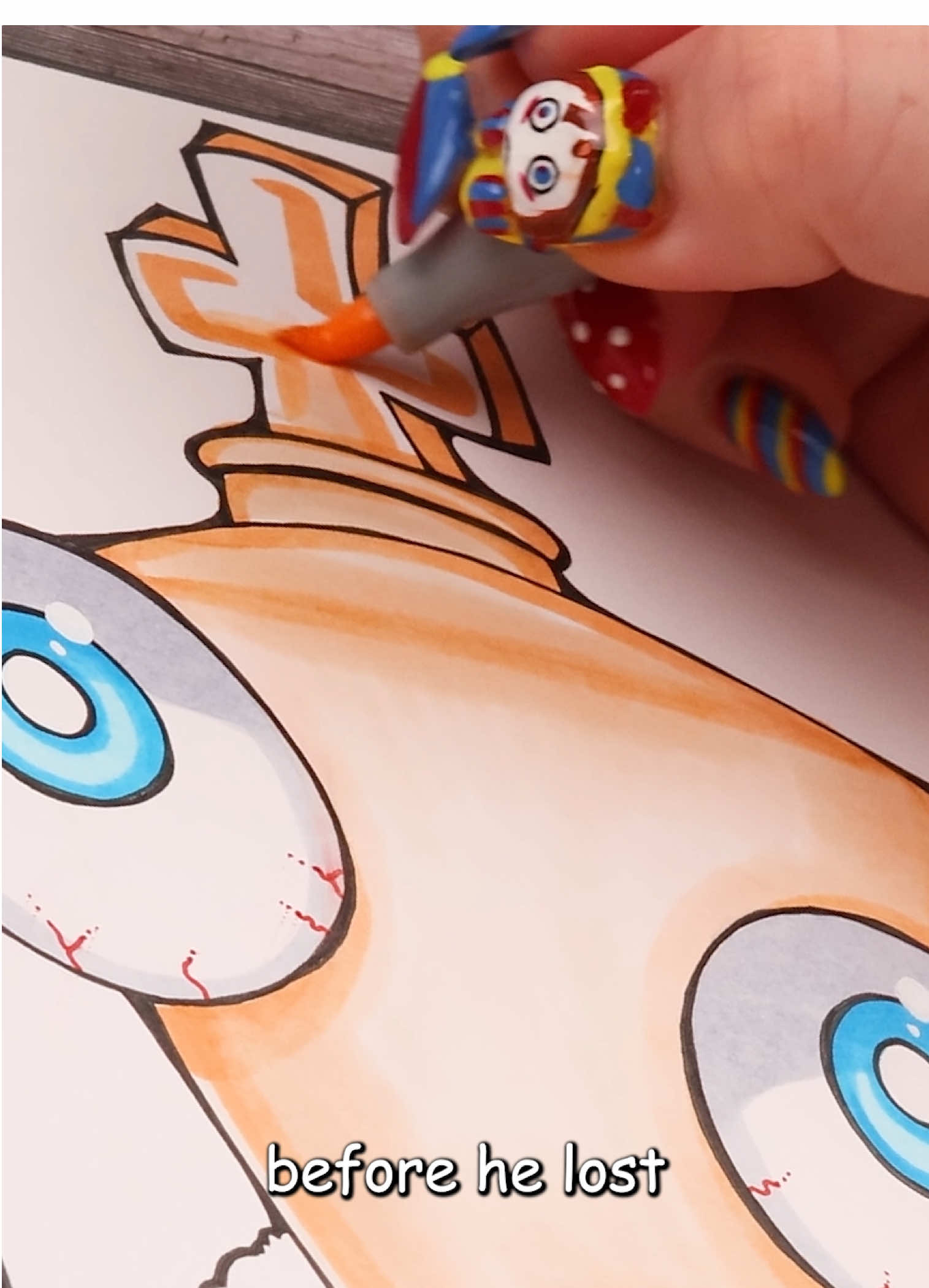 Drawing Kinger from The Amazing Digital Circus #drawing #markers #tadc #kinger 
