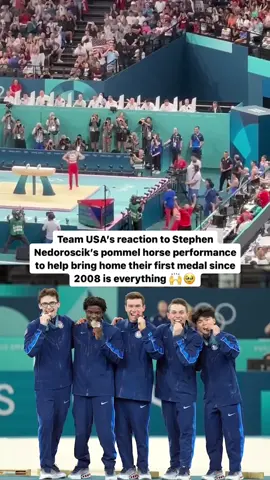 One year ago, the USA men’s gymnastics team made history… securing their first medal since 2008. Look at how much it meant to the team 🥹 (🎥: Gymtertainment/X) #paris #olympics #gymnastics #emotional #happy 