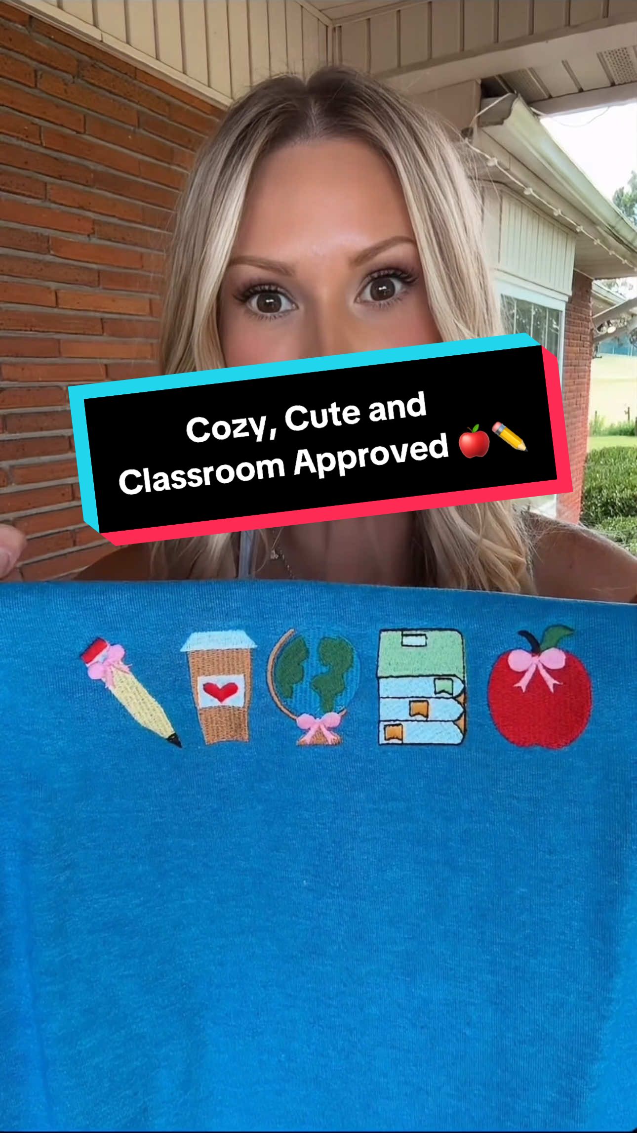 Teachers! Would you wear this on a Monday or Friday? 🍎✏️  Stop stressing over what to get your kid’s teacher. THIS sweatshirt is cozy, cute, & totally classroom approved ✔️ Teacher life never looked this cute! This embroidered crewneck is the perfect gift for Teacher Appreciation, back to school, or just surviving another Monday!  #TeacherStyle #TeacherLife #BackToSchoolFit #ditlofamom #GiftForTeachers @larryschmiddesign 