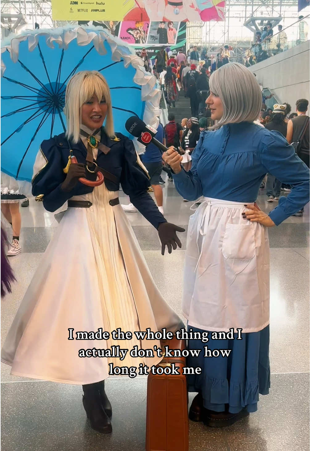 Real life auto memory doll 🩵 amazing Violet cosplay by @Lizwoop at @Anime NYC ! #anime #fypシ 