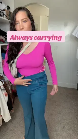 Concealed carrying for a female can be really challenging. This is my favorite way to carry! #concealed #concealedcarryoutfit #firearm #protectyourself  