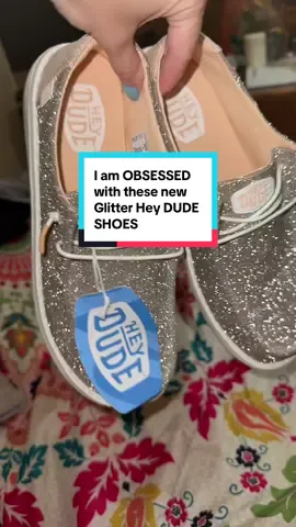 This is my first pair of HEYDUDE and they are SO COMFY and CUTE #heydudeshoes #glittershoes #womenshoes #womensfashion #sliponshoes 