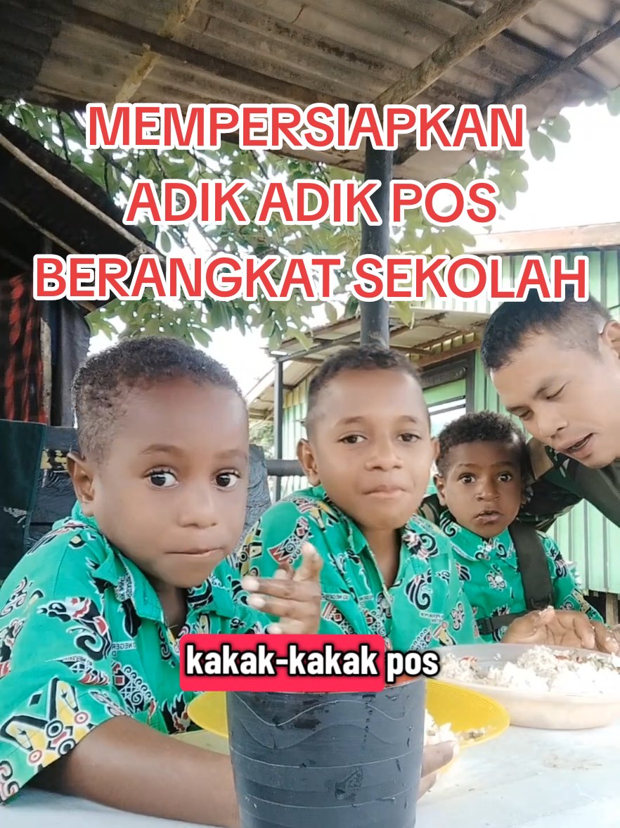Pagi ini kami Pos tembutka membantu mempersiapkan adik adik Pos Sebelum berangkat Sekolah, dengan harapan anak anak bisa bersekolah dengan baik dan layak dan ini merupakan program Satgas Pamtas Swasembada @yonif_126_kc  IG. yonif126kalaCakti mencerdaskan anak bangsa di bawah pimpinan Komandan @ginting_yahya mohon izin. #BERSAMATUHANKALACAKTIBERHASIL 