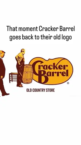 Cracker Barrel switches back to original logo  #viral #trump #crackerbarrel #country #usa 