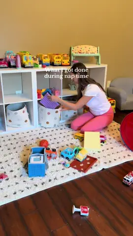 Maybe she will nap longer tomorrow🥲😅 #playroom #playroomorganization  #playroominspo #cleaning #naptimeclean 