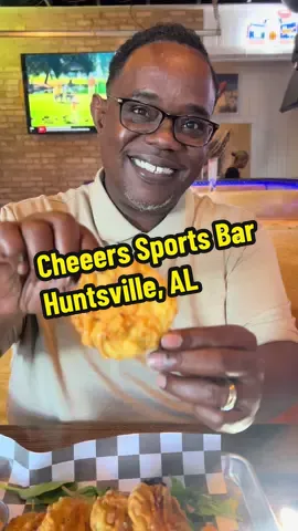 New places to eat in Huntsville! Cheeers Sports Bar & Grill was a pleasant surprise. The hostess was super friendly and the waitress was very intentional about making sure we had everything we needed. The food was good. The fried green tomatoes and the sauce deserved a standing ovation.  #Foodie #huntsvillealabama #foodtiktok #fyp #whattoeat 