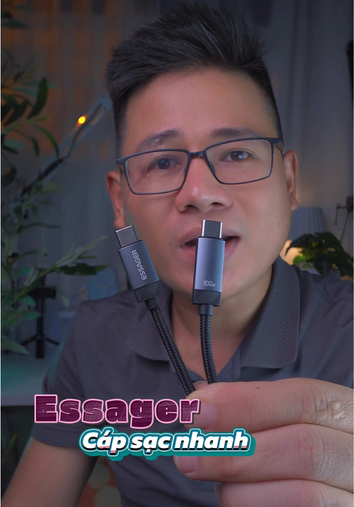 Trả lời @Hông Pik Nữa cáp sạc nhanh C to C 100W chính hãng Essager nha em. Loại này sạc siêu nhanh mà không sợ bị nóng. Cũng có loại USB to C và Type C to Lightning (cho iphone <14) và loại 60W nữa nha. #Sacnhanh #sacnhanhiphone #sacnhanhiphone20w #iphone #sacnhanh30w 