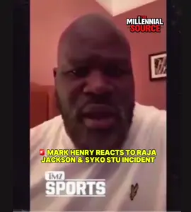 🚨 WWE Hall of Famer Mark Henry has given his reaction to the viral incident between Raja Jackson and wrestler Syko Stu 👀   The clash blew up online after a stunt went wrong — Syko Stu knocked a can into Rampage’s face, Raja jumped in, and things almost spiraled.   Now Mark Henry says the situation was *completely unnecessary* and could have ended much worse. He called it “disrespectful” and said wrestlers need to know the difference between hyping a crowd and crossing the line.   Fans are split — was this all just harmless showmanship gone wrong, or did Raja have every right to step in?   ⬇️ What’s your take?   Follow @themillennialsource for more breaking wrestling + fight drama 🔥