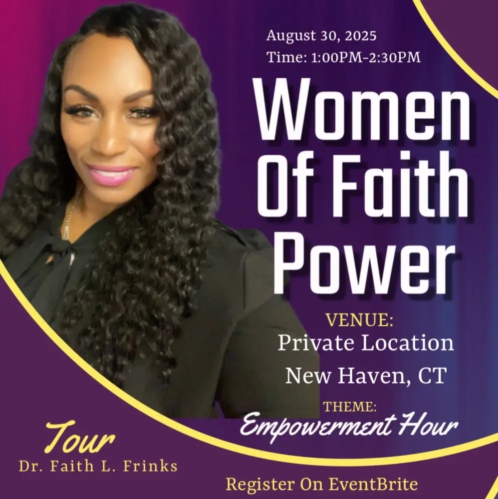 Women of Faith Power Empowerment Hour Presented by Dr. Faith L. Frinks Tour in partnership with Women of Faith Power Nonprofit Organization & Faith L. Frinks LLC Join Dr. Faith L. Frinks, a dynamic Kingdom Influencer, Empowerment Faith Strategist, Speaker, and Life Coach for an hour of inspiration, transformation, and faith-fueled empowerment.  Faith Power Strategies| Mindset| Empowerment  The Women of Faith Power Empowerment Hour is designed to align you for purpose, ignite your faith, and equip you with practical faith strategies to walk boldly in your God-given capacity. Through powerful teaching, real-life empowerment keys, and a faith-driven atmosphere, this event will empower you to break limitations, renew your mindset, transform your thinking, and step confidently into your next dimension.   This is more than an event—it’s an encounter with destiny. Come ready to be empowered, transformed, and activated for Kingdom impact! 🕐 Time 1pm EST  📍Private Location (You will receive the location after you register on EventBrite) 🔗 Is 👉🏽 https://linktr.ee/FaithFrinks Thanks A Million!