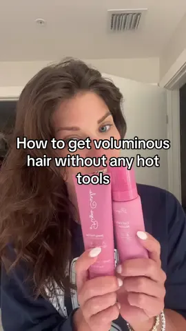 Voluminous hair without hot tools! And it’s on sale 😮‍💨 #haircare #grwm #simplehairstyles #fyp 