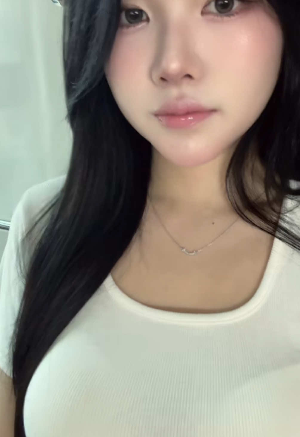 생머리..