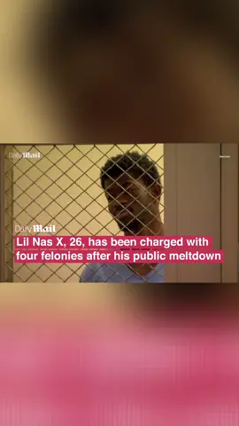 Lil Nas X has been charged with four felonies - including assaulting cops - after his public naked meltdown last week #lilnasx #shocking #fyp #sad #crime 