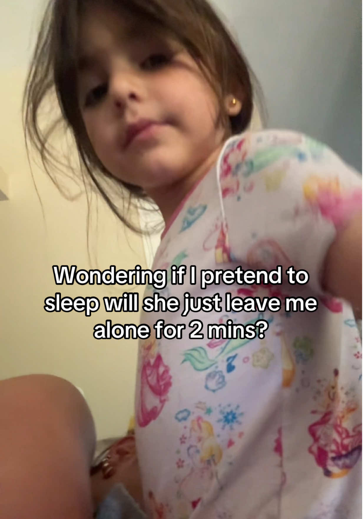 Sometimes a mom just needs to pretend she’s asleep for a second of peace😂😂 #mom #sahm #toddler #kids 
