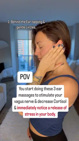 Try this simple ear massage with me to instantly release stress you don’t even realize you’re holding. It’s all connected to your VAGUS NERVE! Your vagus nerve, a key part of your “rest and digest” system, connects directly to your ears. Stimulating it can shift your body out of “fight or flight” and into calm—HUGE for cortisol balance! FOLLOW to relax by getting out of your head & into your body. 🫶 Comment ✨CORTISOL✨ for my free Ultimate Cortisol Guide - 30+ pages of answers & solutions to get you started