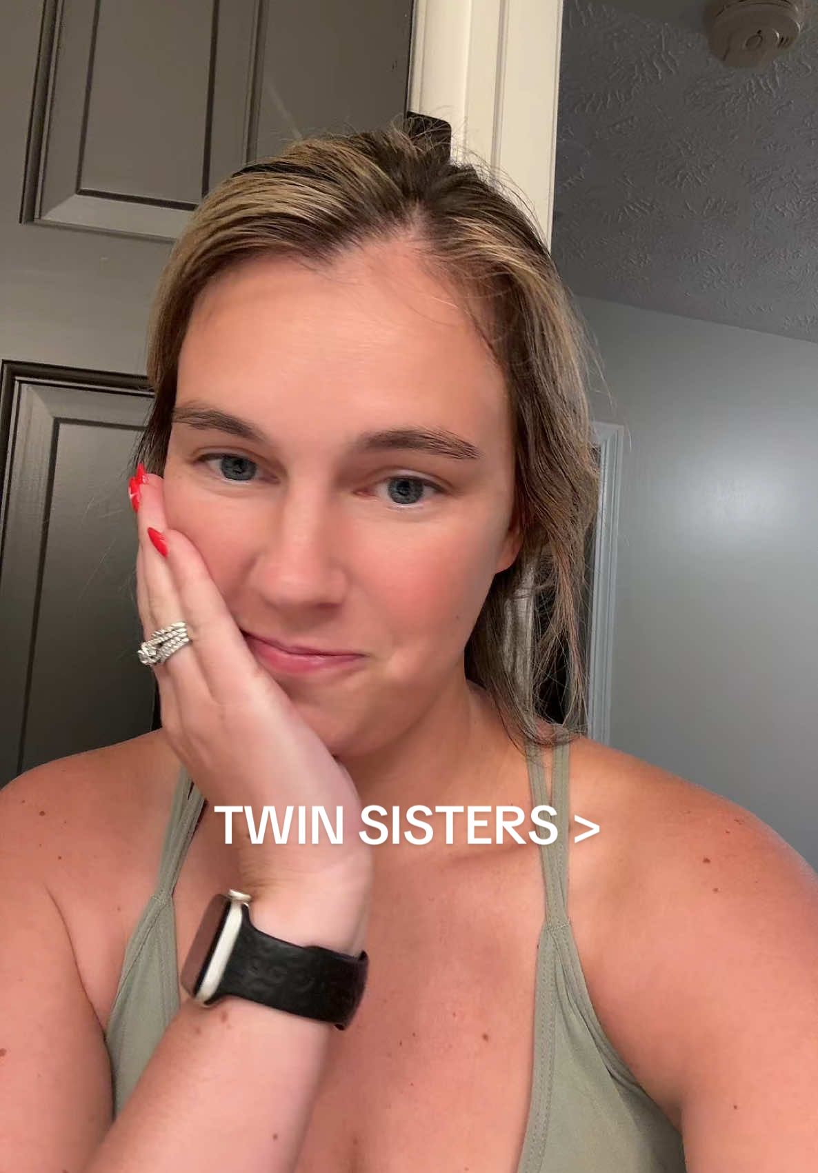 why sleep in your own bed when you can sleep with your twinny 🥹 #twins  #twinmom #MomsofTikTok #identicaltwins #momlife 