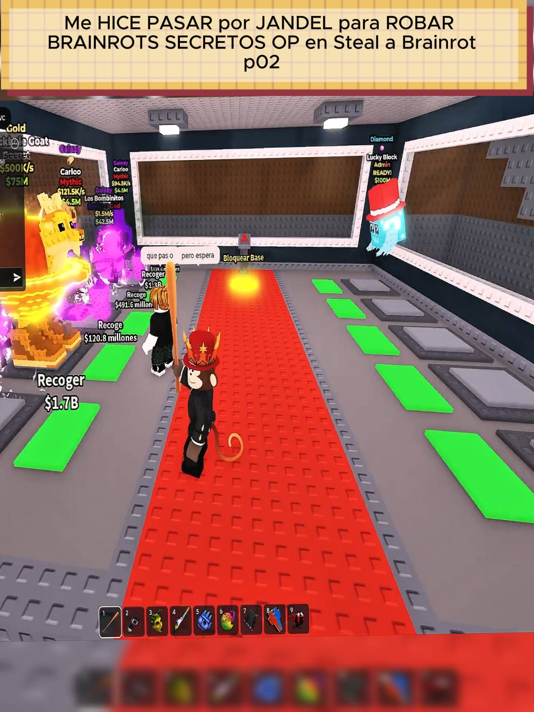 ¿Qué pasó al hacerme pasar por Jandel para robar brainrots secretos OP en Steal a Brainrot? - p02 #robloxfyp #gaming #fyp #viral #brainrots