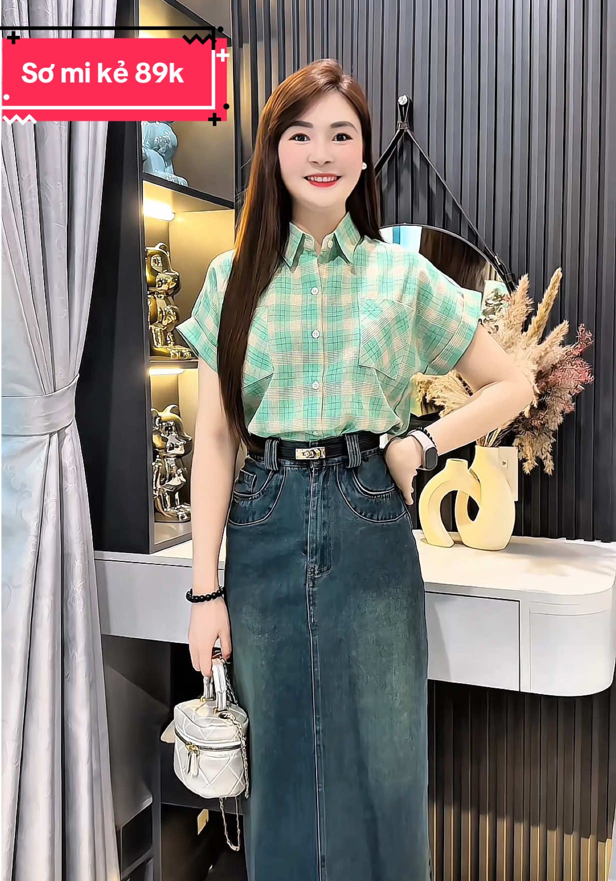Sơ mi kẻ xinh dễ mặc dễ mjx đồ có 89k❤️ #aosominu #somike #somicongso #sominu #Dungonha 
