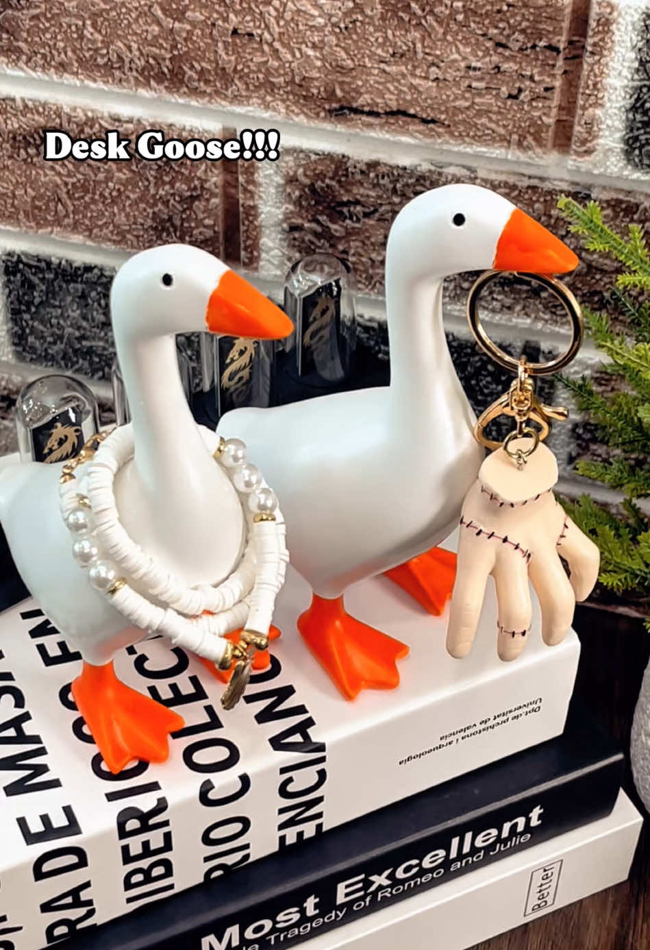 I gave in to the desk goose. #teacher #classroom #deskgoose #porchgoose #sillygoose #classroomgoose #tiktokshoplabordaysale #teachergoose 