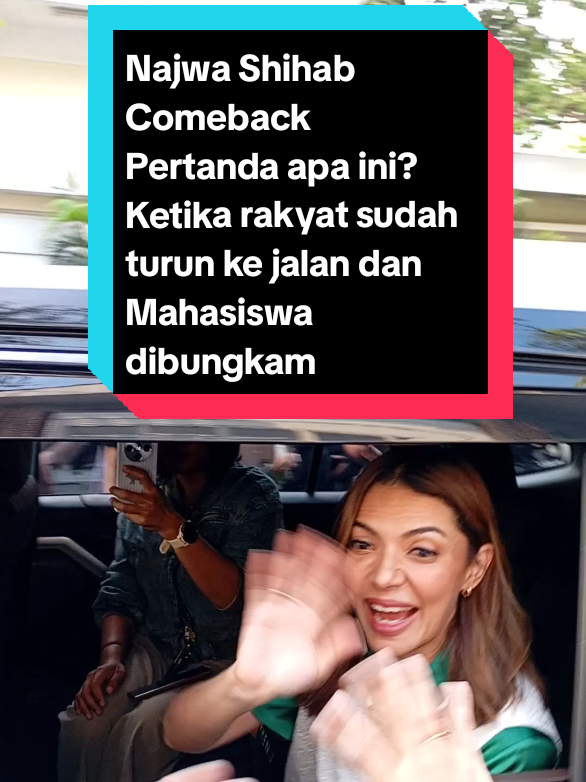 Sudah lama tak terlihat kini Pahlawan Pers kita Najwa Shihab kembali lagi Beraktivitas dan bersuara untuk mendukung Rakyat kecil dan Kritis terhadap pejabat DPR dan Kementerian Pertanda apa ini? 😰 @najwashihab Comeback #najwashihab #dpr #korupsi #pejabat #fyp 