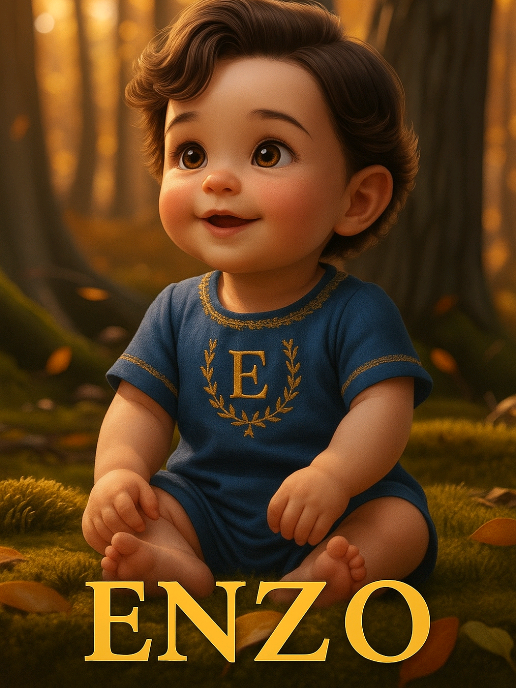 Enzo, pequeno príncipe de luz ✨ Com um nome que carrega força, coragem e alegria, ele chegou para iluminar nossos dias e espalhar amor! 💙💛 #nomecomsignificado  #bebêenzo #músicacomnome  #enzo  #nomedemenino 