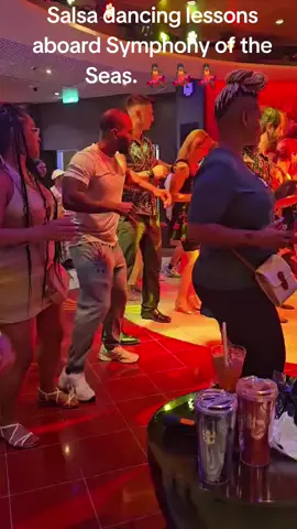 Salsa lessons on Symphony of the Seas. #cruiselife #cruiseship #cruisetok #symphonyoftheseas 
