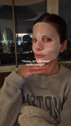 “I’m rubbing it in - how is it suppose to dissolve?” the sheet mask not sticking to his beard is sending meeee 😆😆