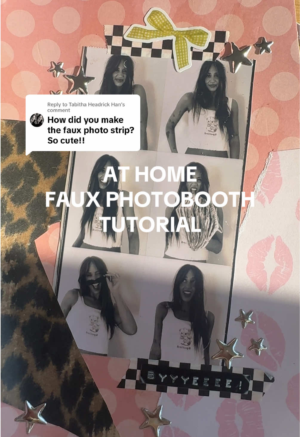 Replying to @Tabitha Headrick Han step by step faux photobooth tutorial — the apps I use for at home photobooth looking photos 🎞️💘 #junkjournal #junkjournaling #journaling #scrapbooking #photobooth at home photobooth photos 