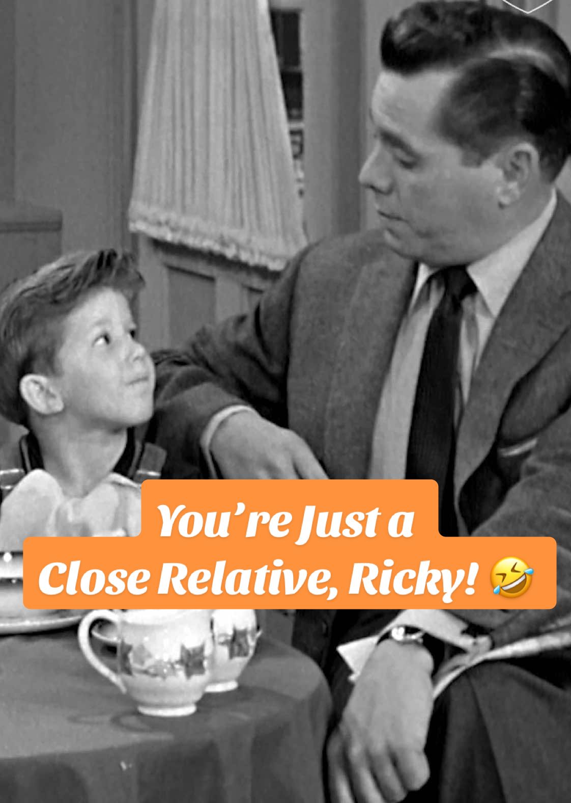 You're just a close relative, Ricky! 🤣  #ilovelucy Now Streaming on #PlutoTV and Paramount+ #lucilleball #classictv #1950s 