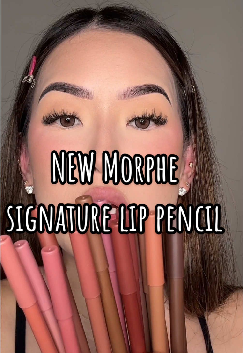 I swatched ALL 16 shades of the NEW @Morphe Cosmetics lip pencils 🥰💕 #morphelipliner #morphe #lippencil #affordablemakeup #makeupfavorites 