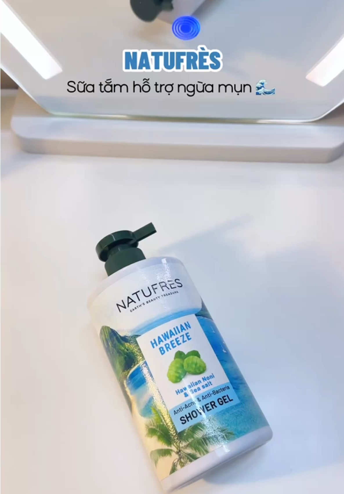 Sữa tắm ngăn mụn cơ thể mùi thơm mát lạnh, tưới mới 🌱 #natufres #suatam #breeze #review #ugc #foryou #viral #foryou #suatam 