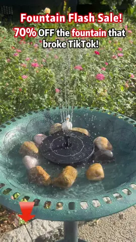 Outdoor fun that doesn’t need charging!#Summer  #solarpower #Outdoors #fountain  #garden     