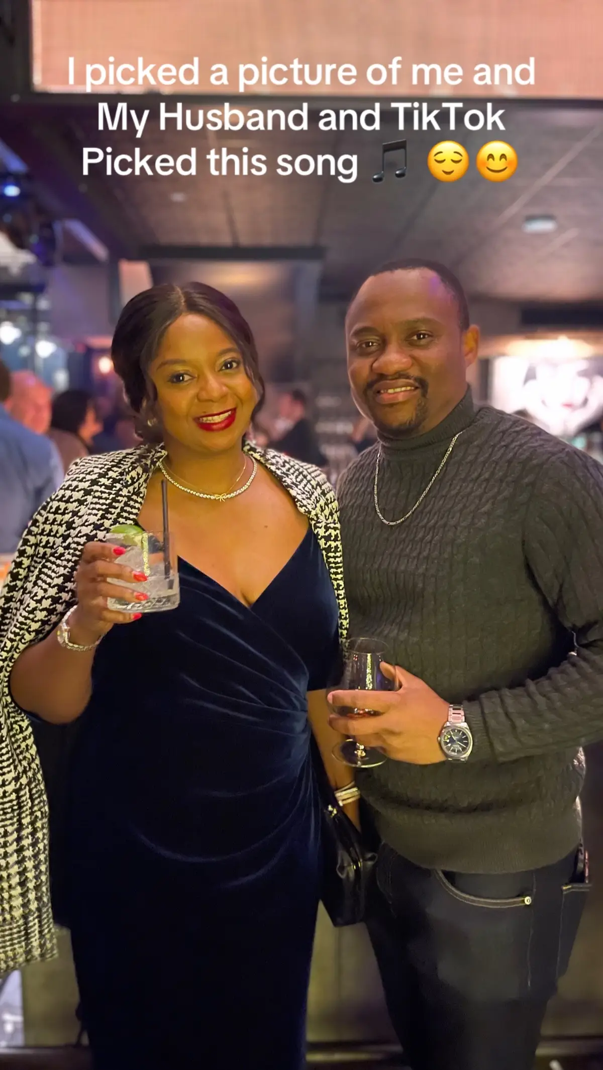 I had to jump on this trend and love it…. Have you tried it before? #tiktoktrend #husbandwife #blacklove🖤 #couplegoals 