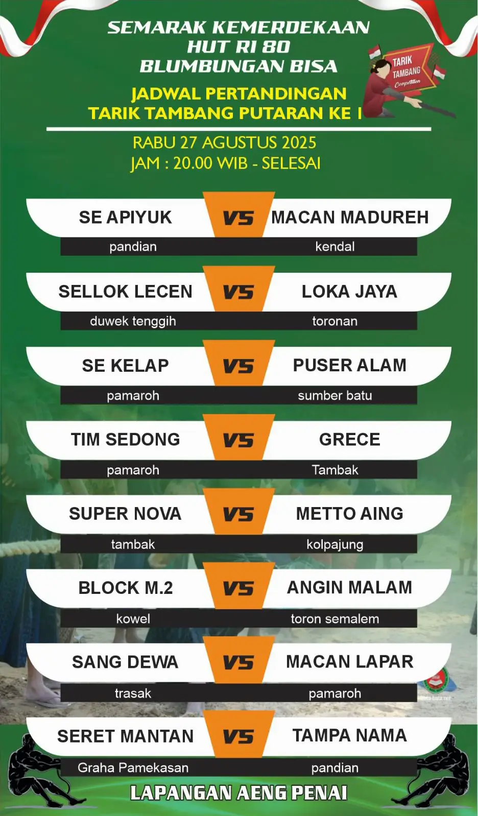 Lokasi:Desa Blumbungan Dusun Aeng Penay  Jam: 20:00 - selesai  Akun live: @Robidarwis🙌  Akun jadwal: di akun ini guys  #tariktambang #lomba17agustus #lombaagustusan #blumbunganpamekasan #fyp 