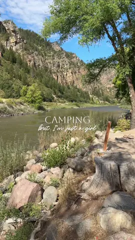 I’m just a girl 🏕️ 🎀 ✨🌲  . . . . . . . #camping #campinginstyle #coloradocamping #pinterestaesthetic #glampingnotcamping  