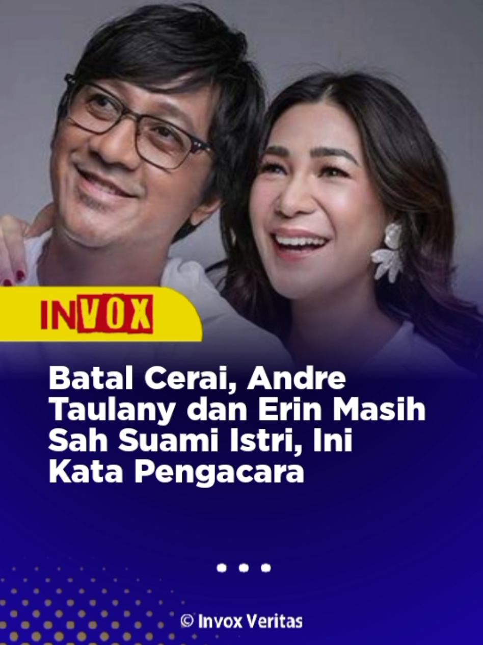 Status pernikahan Andre Taulany dan Rien Wartia Trigina atau Erin secara hukum masih sah sebagai pasangan suami istri. Hal ini dipastikan setelah Pengadilan Agama (PA) Tigaraksa menolak permohonan cerai yang diajukan komedian Andre Taulany dan mengabulkan eksepsi yang diajukan Erin.  Keputusan penolakan tersebut membuat ikatan pernikahan yang telah mereka bangun sejak 17 Desember 2005 itu belum dapat diputus oleh pengadilan. Pengadilan Agama Tigaraksa resmi menolak permohonan talak cerai yang diajukan Andre lewat sidang putusan sela yang digelar pada Senin (25/8/2025). Kuasa hukum Erin, Firman Pangaribuan menegaskan tidak ada perceraian yang disahkan pengadilan dalam perkara ini. 