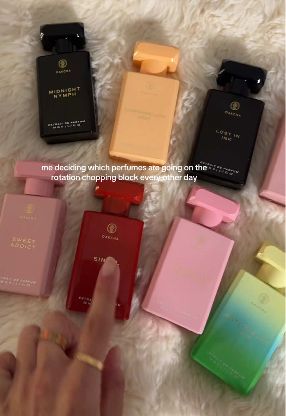 the perfume rotation chopping block decisions never get easier 😪  #perfumetok #oakcha 
