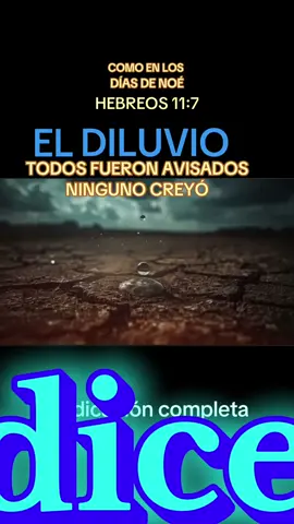 COMO EN LOS DÍAS DE NOÉ