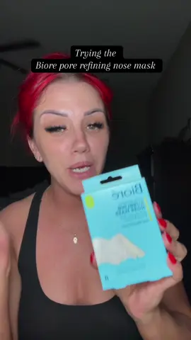 These biore pore refining mask strips have my nose looky clean! 🫧 #biore #porestrip 