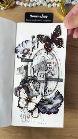 Butterfly 🦋 dream 💭  #vintagejournaling #journalsay #journalwithme #stationerylove #aestheticvibes #DIY #asmrjournal #journalasmr #scrapbookideas #scrapbookasmr #scrapbookingideas 