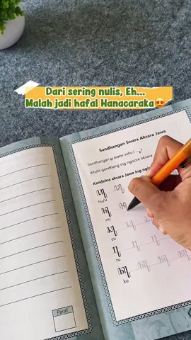 Dari sering nulis, jadi hafal Aksara Jawa #aksarajawa #bukuanak #anakmenulis #bahasadaerah #jawapride 