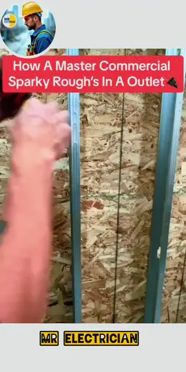 How a Commercial Electrician Roughs a receptacle outlet in less then a minute wiring!⚡️🤔👀 #creatorsearchinsights #ElectricalServices #WiringExpert #ElectricalRepairs #ElectricalInstallation 